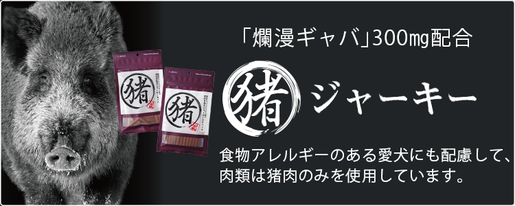 食物アレルギーの愛犬にも配慮して肉類は猪肉のみを使用。